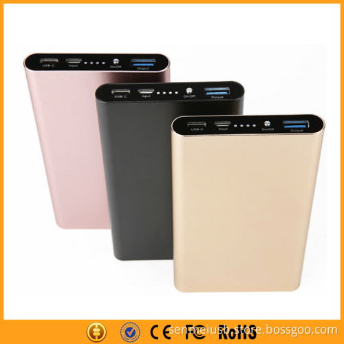 2017 QC3.0 12 Volt Power Bank 10000mAh with Slim Metal Case